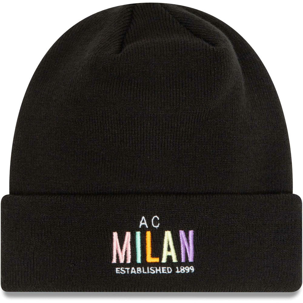 New Era - AC Milan New Era Wordmark Cuffed Knit Hat - Black