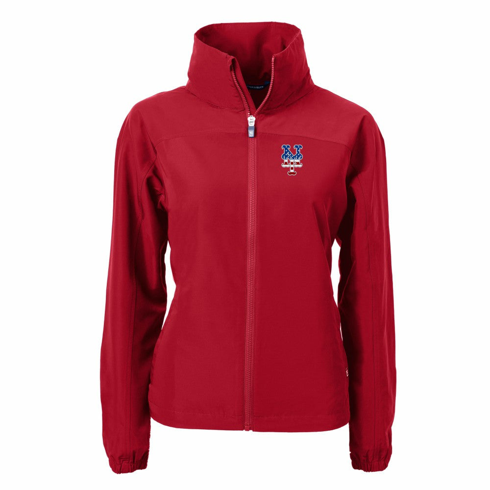 New York Mets Cutter & Buck Women's Charter Eco Recycled Full-Zip Jacket Sale