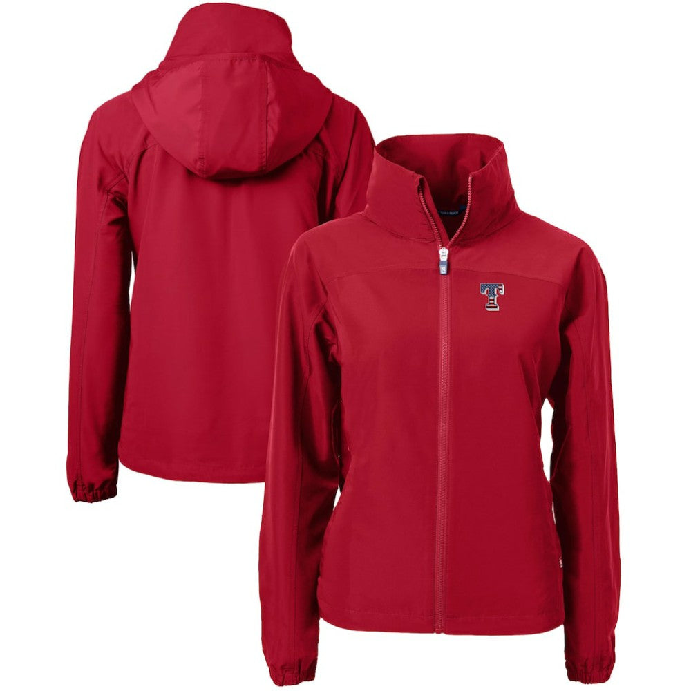 Texas Rangers Cutter & Buck Women's Charter Eco Recycled Full-Zip Jacket Discount
