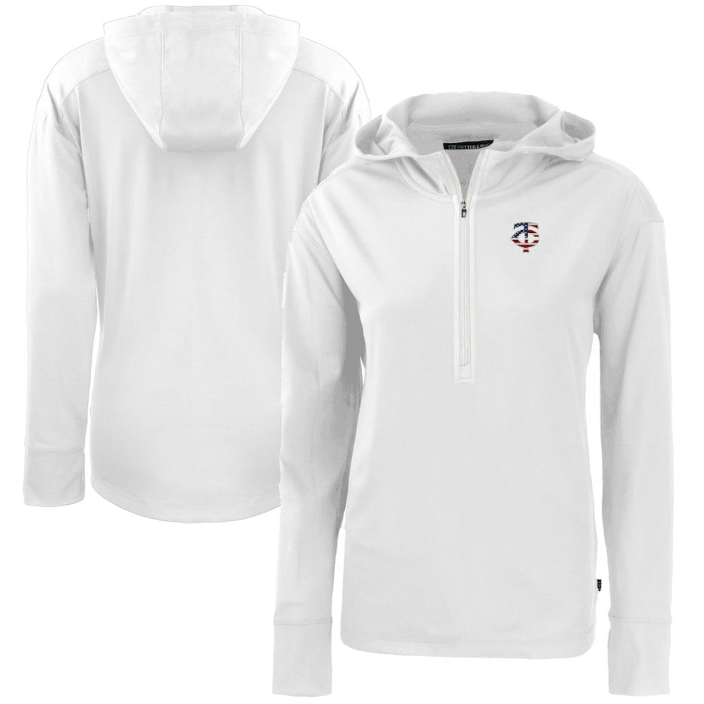 Minnesota Twins Cutter & Buck Women's Daybreak Eco Recycled Half-Zip Hoodie Online