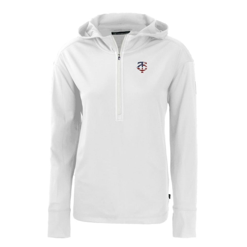Minnesota Twins Cutter & Buck Women's Daybreak Eco Recycled Half-Zip Hoodie Online