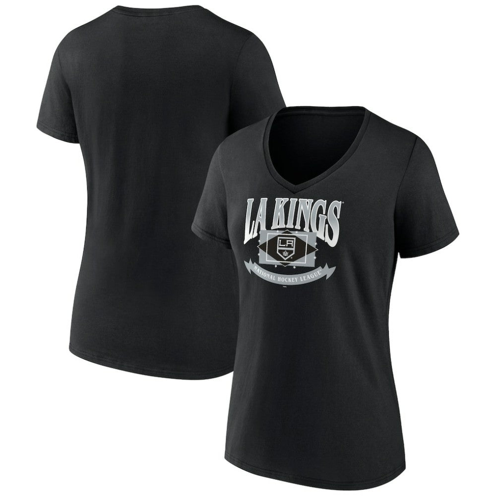 Los Angeles Kings Women's Slapshot V-Neck T-Shirt - Black | NHL near me