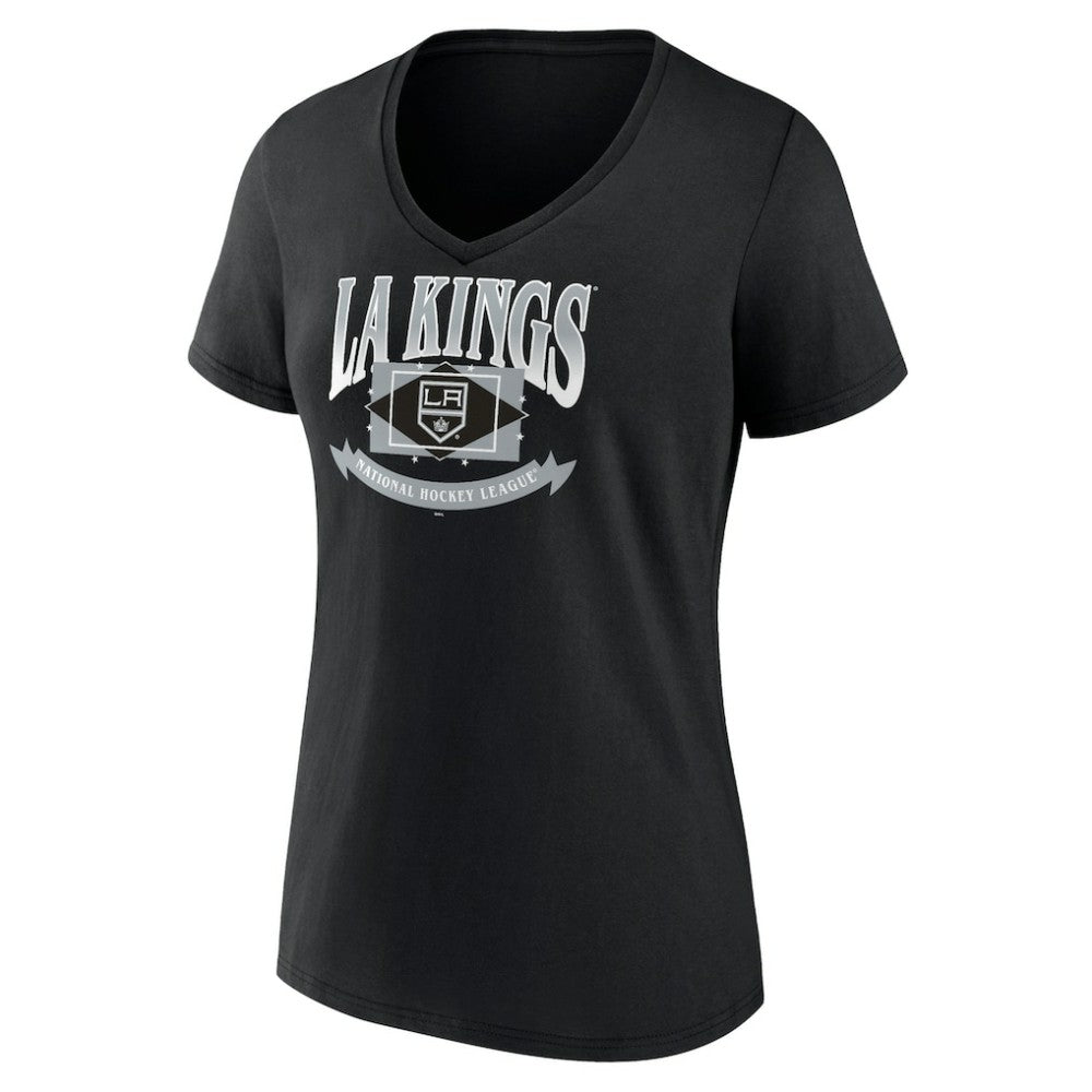 Los Angeles Kings Women's Slapshot V-Neck T-Shirt - Black | NHL near me