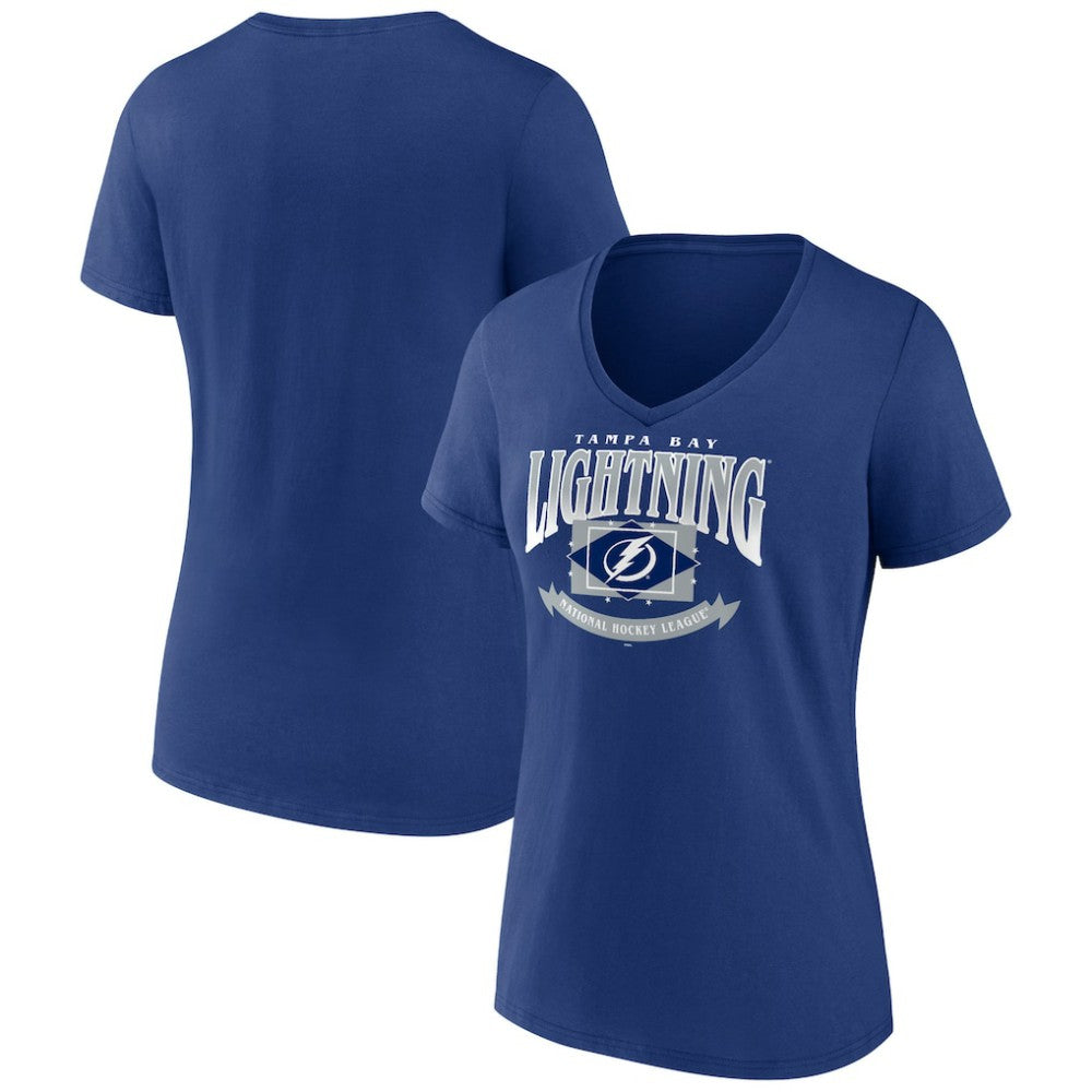 Tampa Bay Lightning Women's Slapshot V-Neck T-Shirt - Blue | NHL on sale