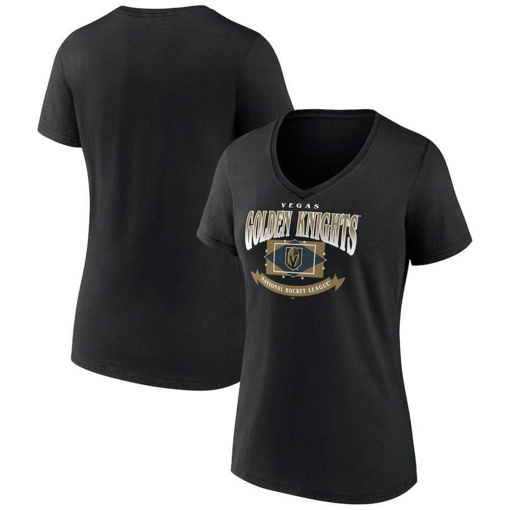 Vegas Golden Knights Women's Slapshot V-Neck T-Shirt - Black | NHL near me