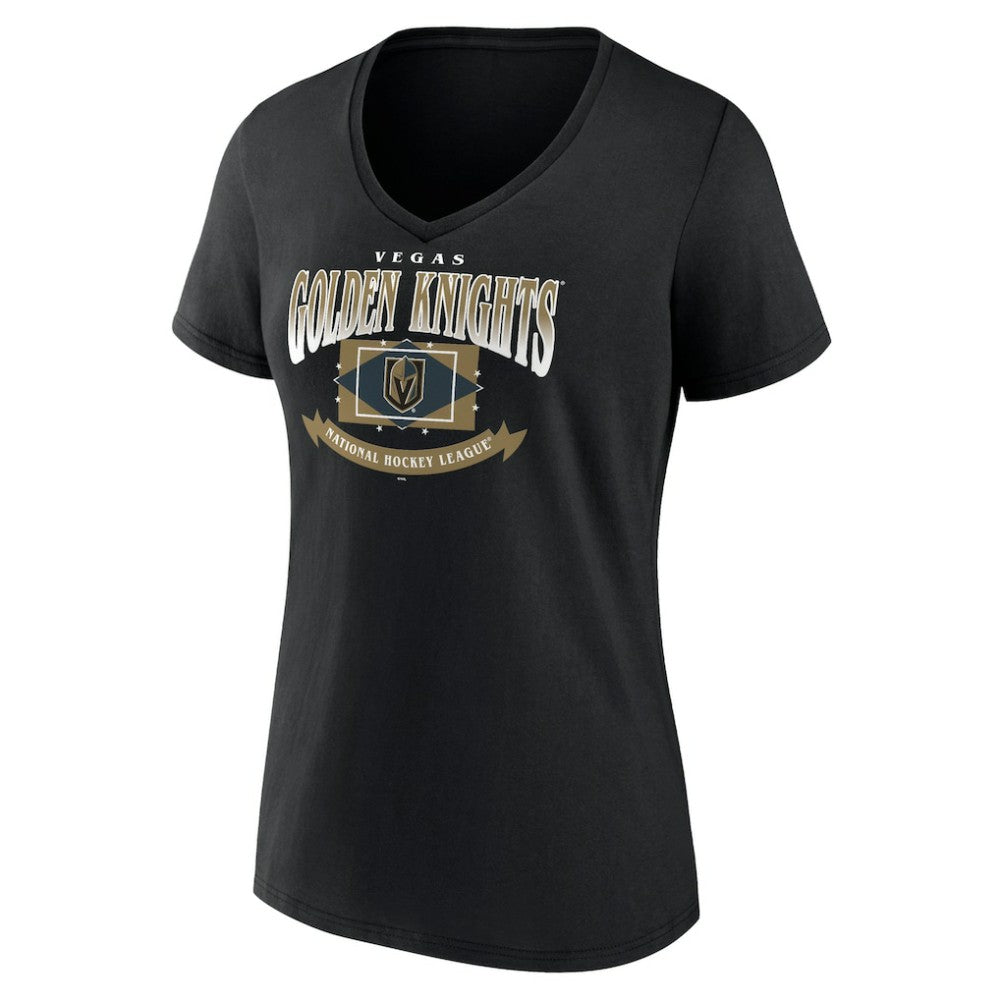 Vegas Golden Knights Women's Slapshot V-Neck T-Shirt - Black | NHL near me