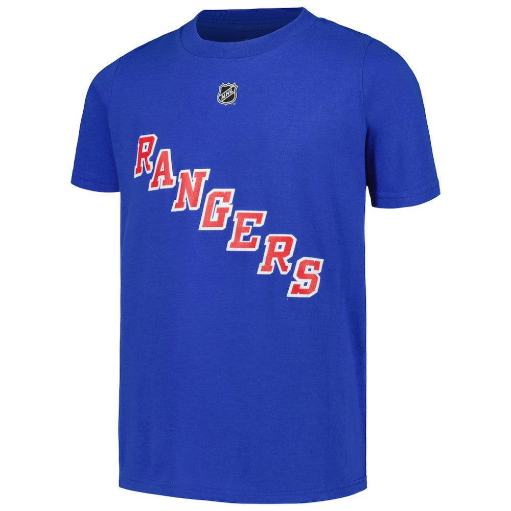 Igor Shesterkin New York Rangers Youth Player Name & Number T-Shirt - Blue | NHL on sale