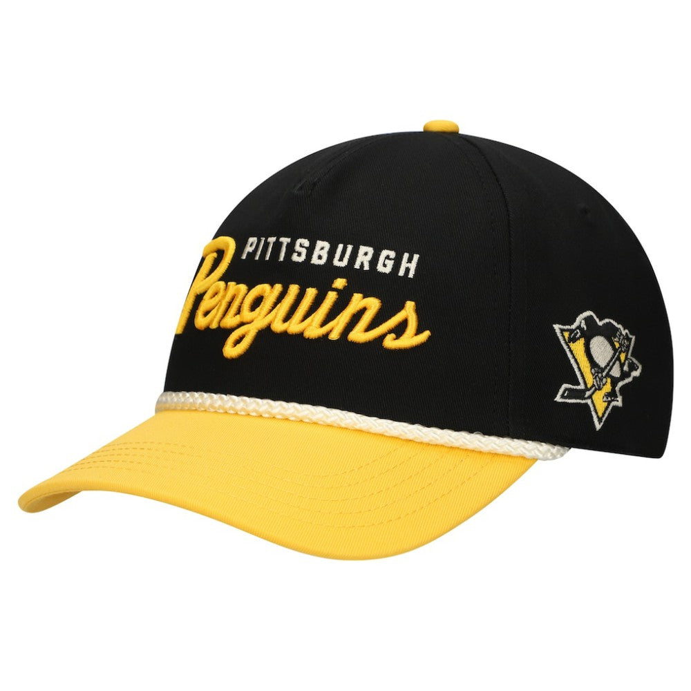 Pittsburgh Penguins American Needle Roscoe Washed Twill Adjustable Hat - Black/Gold | NHL sale
