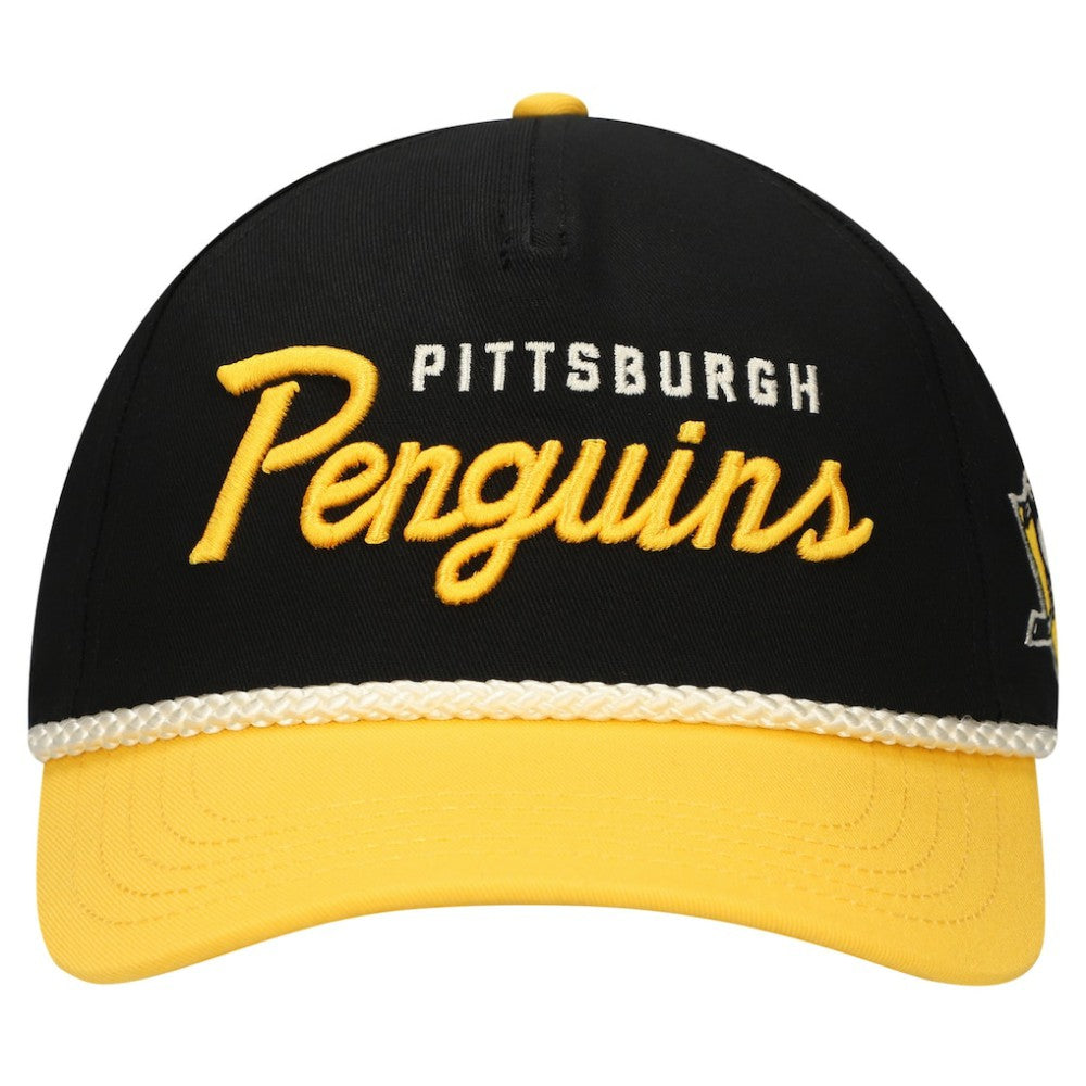 Pittsburgh Penguins American Needle Roscoe Washed Twill Adjustable Hat - Black/Gold | NHL sale