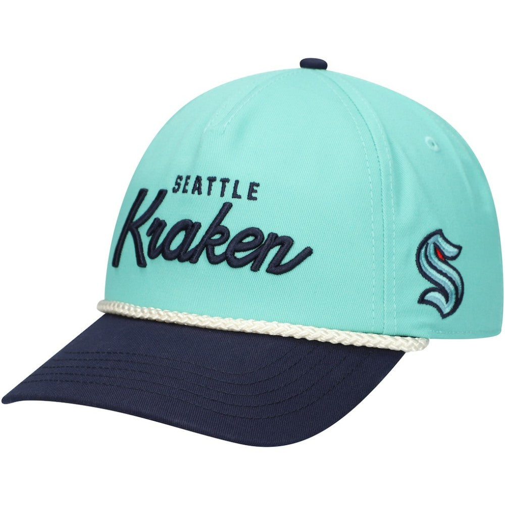 Seattle Kraken American Needle Roscoe Washed Twill Adjustable Hat - Light Blue/Deep Sea Blue | NHL Clearance