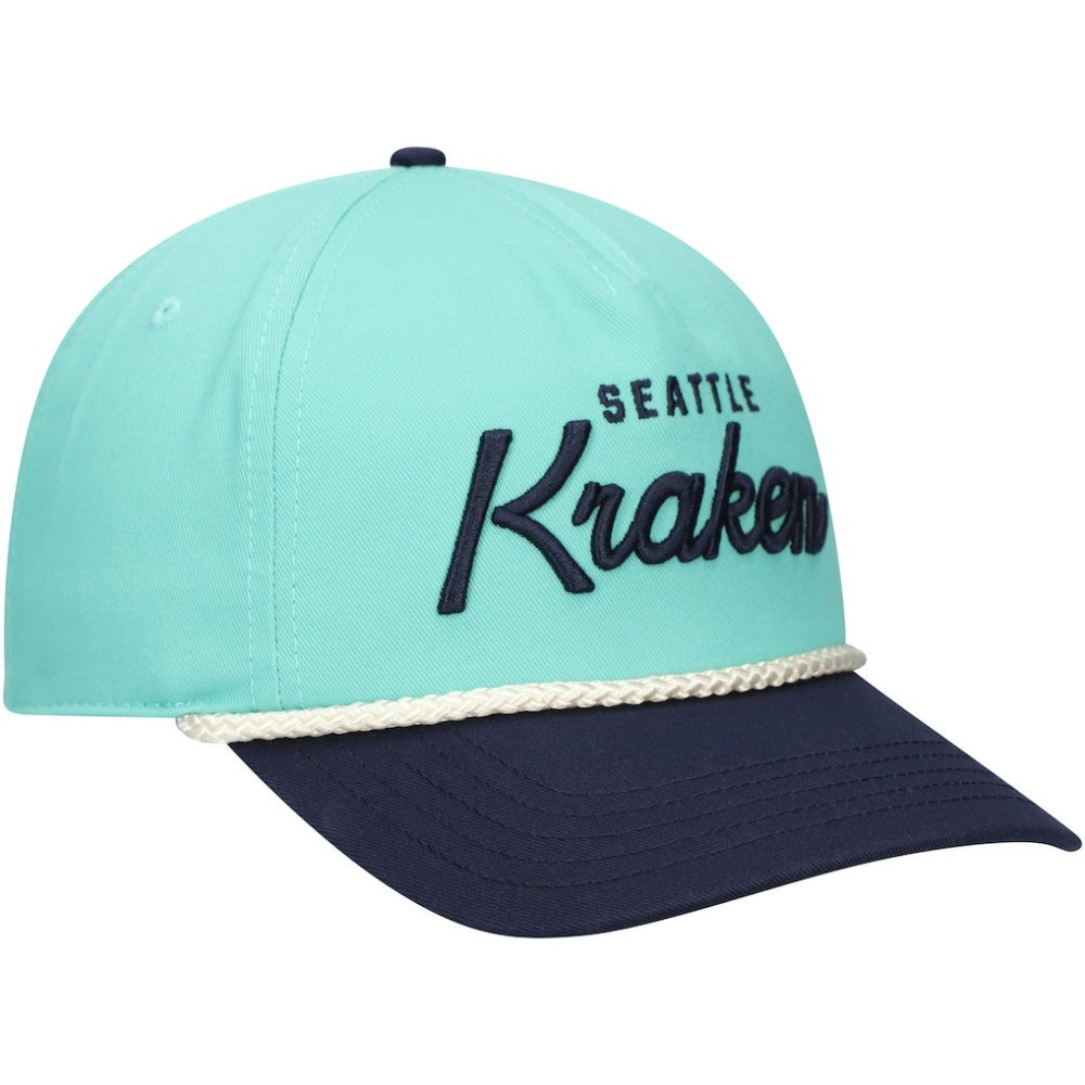 Seattle Kraken American Needle Roscoe Washed Twill Adjustable Hat - Light Blue/Deep Sea Blue | NHL Clearance