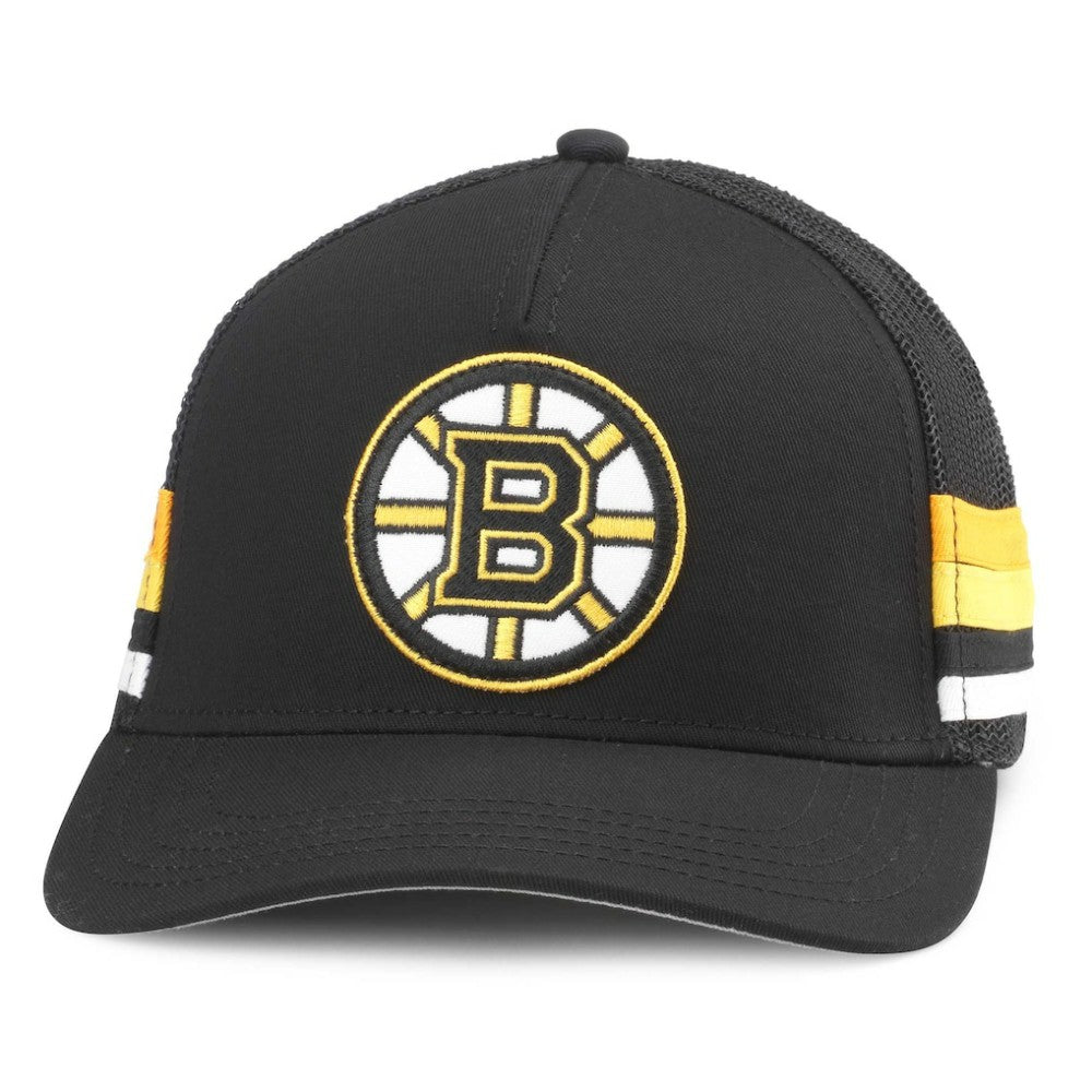 Boston Bruins American Needle HotFoot Stripes Trucker Adjustable Hat - Black | NHL online