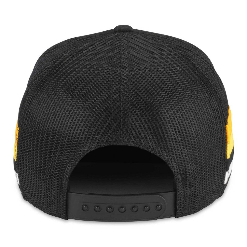 Pittsburgh Penguins American Needle HotFoot Stripes Trucker Adjustable Hat - Black | NHL on sale