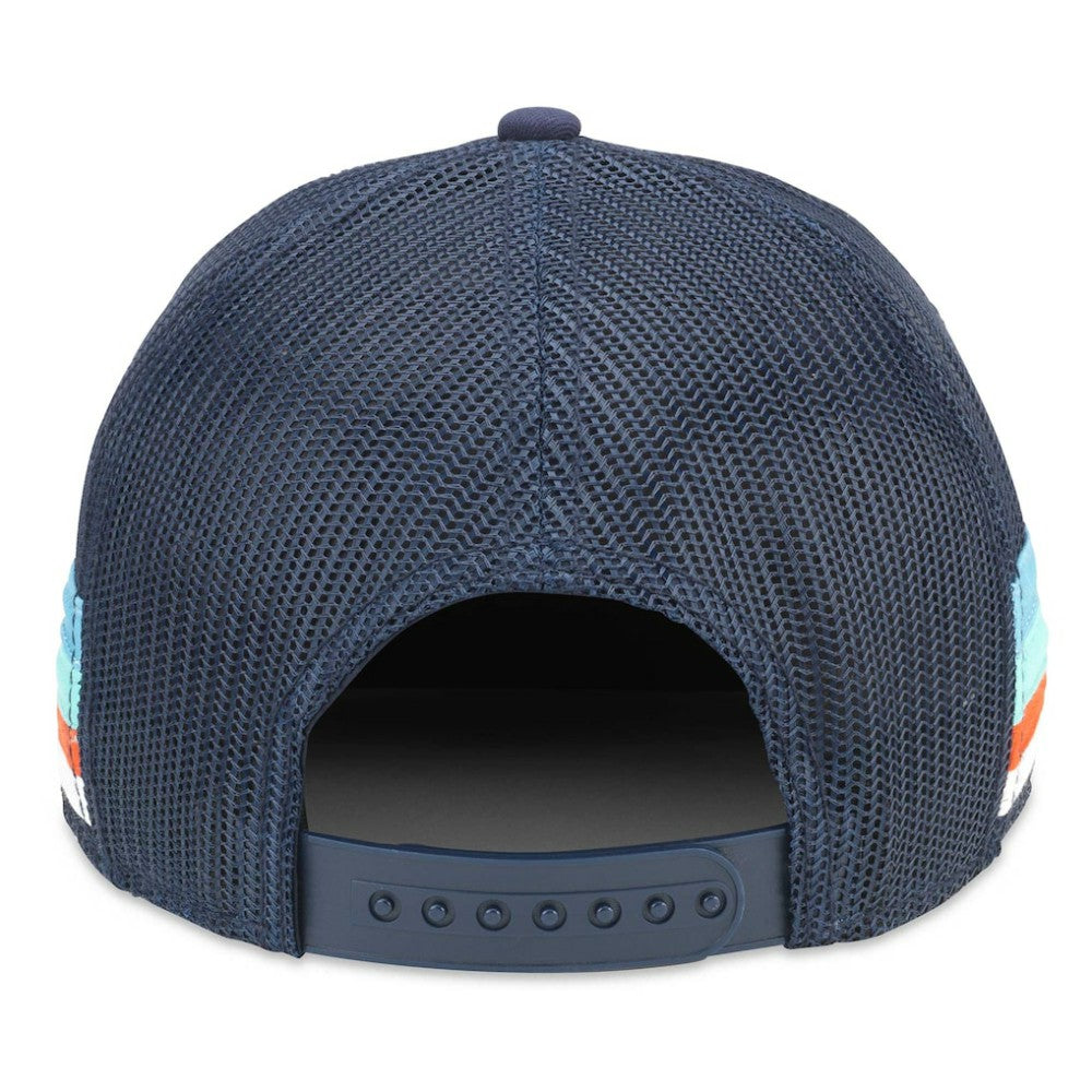 Seattle Kraken American Needle HotFoot Stripes Trucker Adjustable Hat - Deep Sea Blue | NHL near me