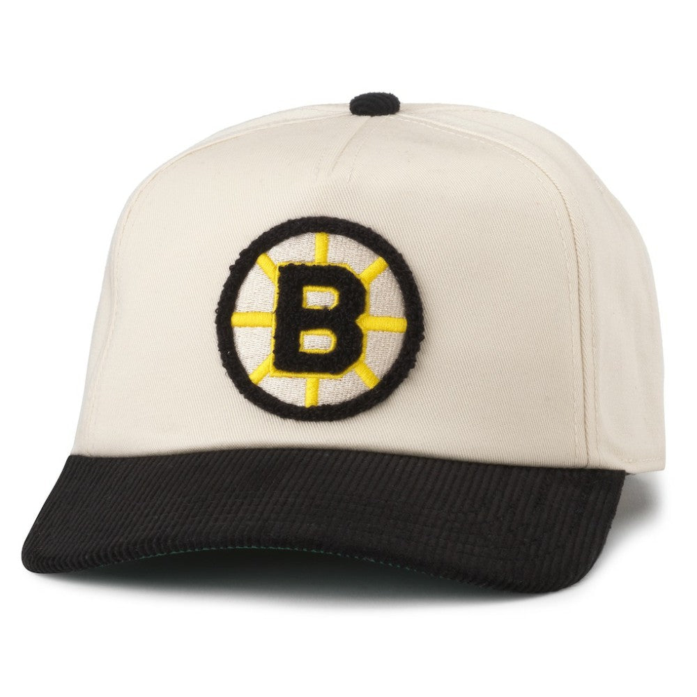 Boston Bruins American Needle Burnett Adjustable Hat - White/Black | NHL Lifestyle