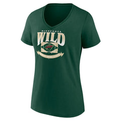 Minnesota Wild Women's Slapshot V-Neck T-Shirt - Green | NHL near me