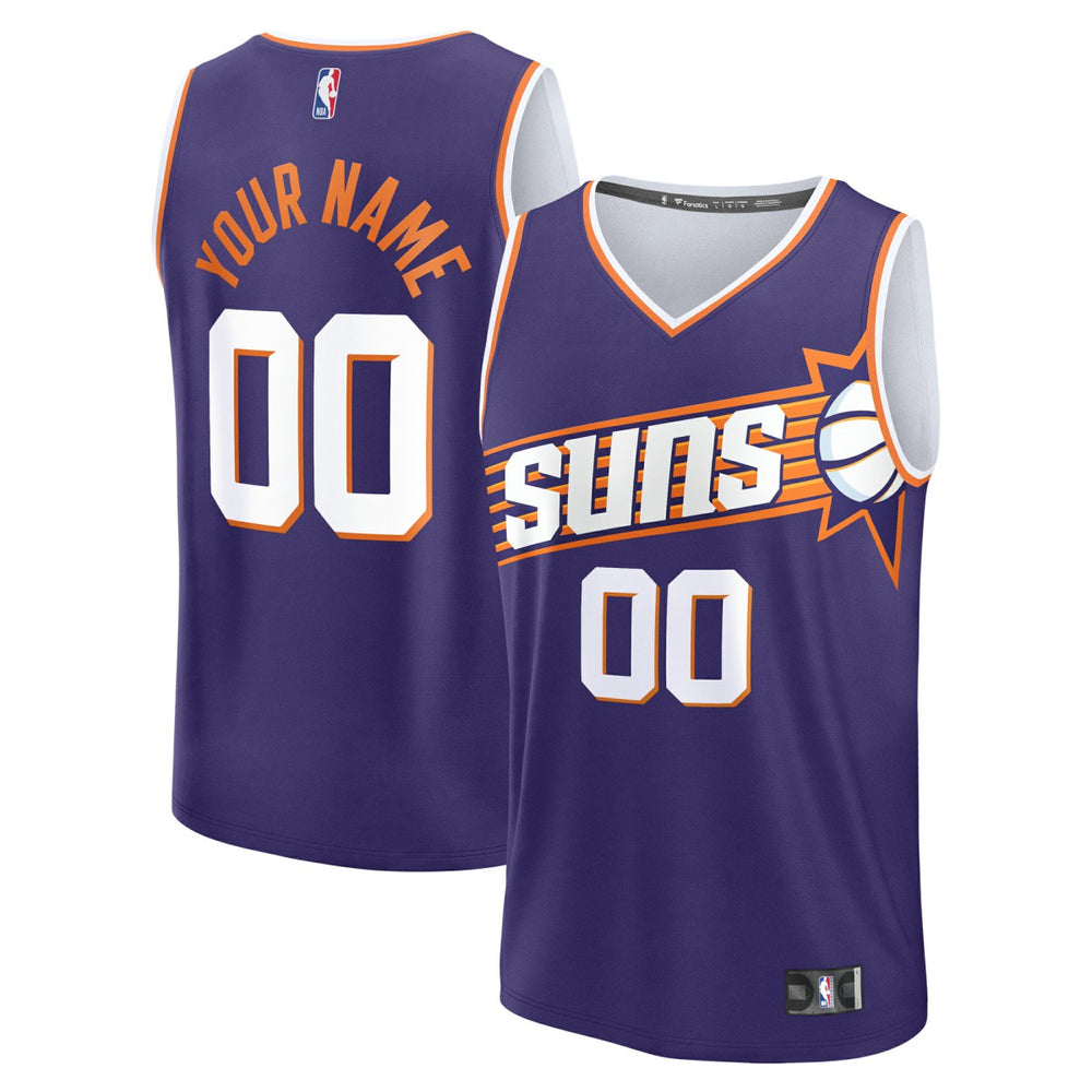 Fanatics Phoenix Suns Youth Fast Break Custom Replica Jersey Purple Icon Edition