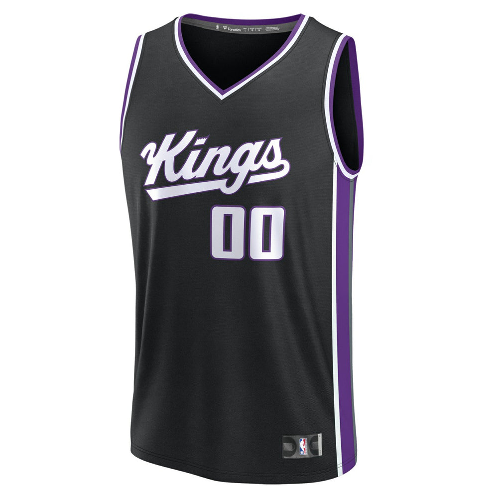 Fanatics Sacramento Kings Youth Fast Break Custom Replica Jersey Black Icon Edition