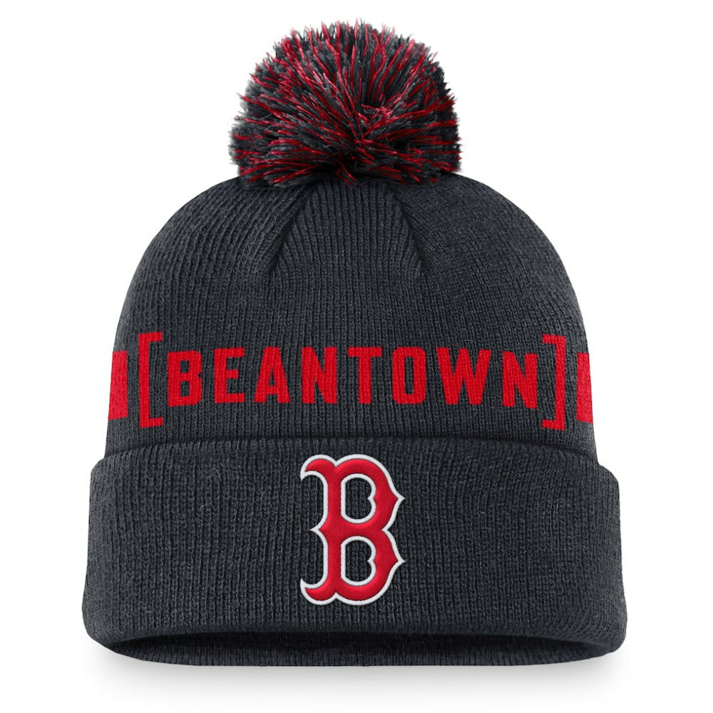 Boston Red Sox Nike Hometown Peak Cuffed Knit Hat with Pom for sale