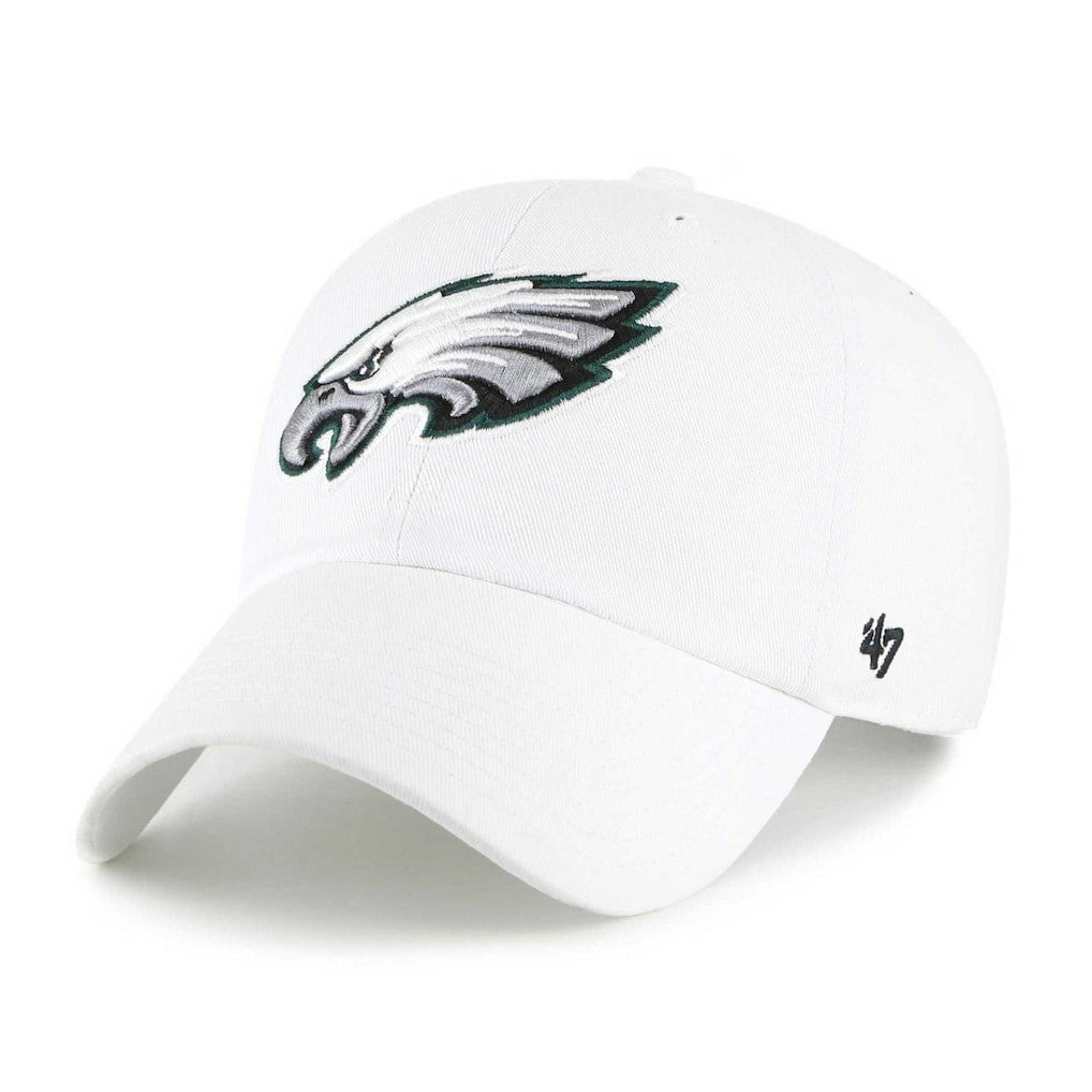 Philadelphia Eagles '47 Clean Up Adjustable Hat - White - 47 brand