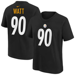 T.J. Watt Pittsburgh Steelers Youth Player Name & Number T-Shirt - Black - Nike