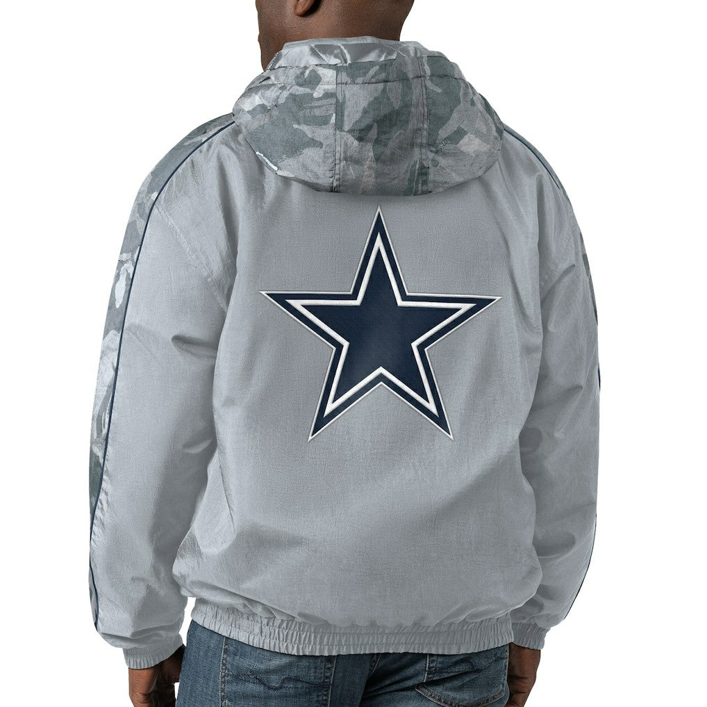 Dallas Cowboys Starter Throwback Thursday Night Lights Hoodie Full-Zip Jacket - Silver - NFL