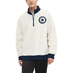 Dallas Cowboys Tommy Hilfiger Jordan Sherpa Quarter-Zip Jacket - White - NFL