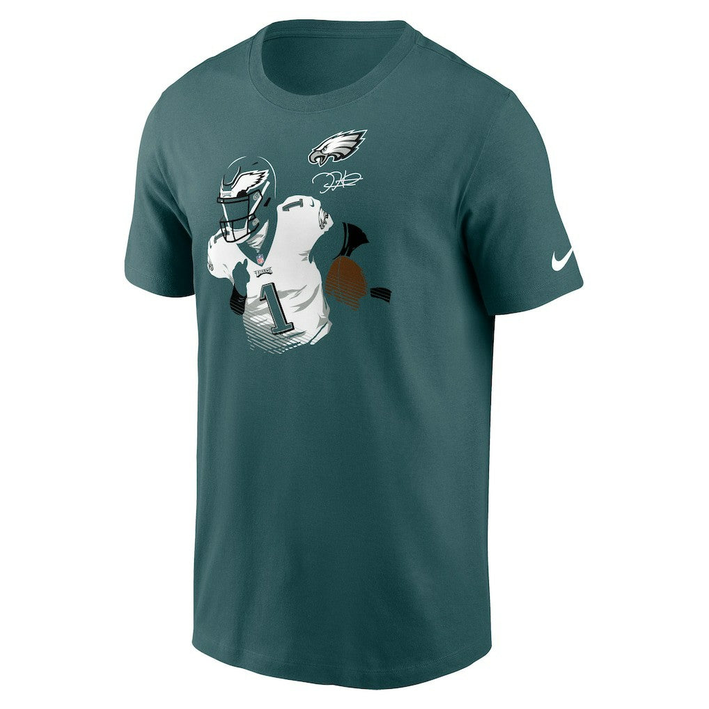 Jalen Hurts Philadelphia Eagles Player Graphic T-Shirt - Midnight Green - Nike