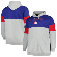 Fanatics Philadelphia 76ers Big & Tall Pullover Hoodie Royal/Red