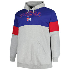 Fanatics Philadelphia 76ers Big & Tall Pullover Hoodie Royal/Red