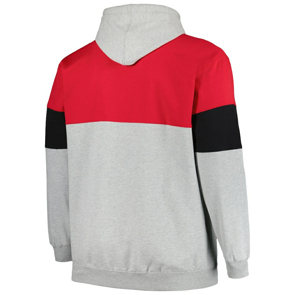 Fanatics Chicago Bulls Big & Tall Pullover Hoodie Red/Black