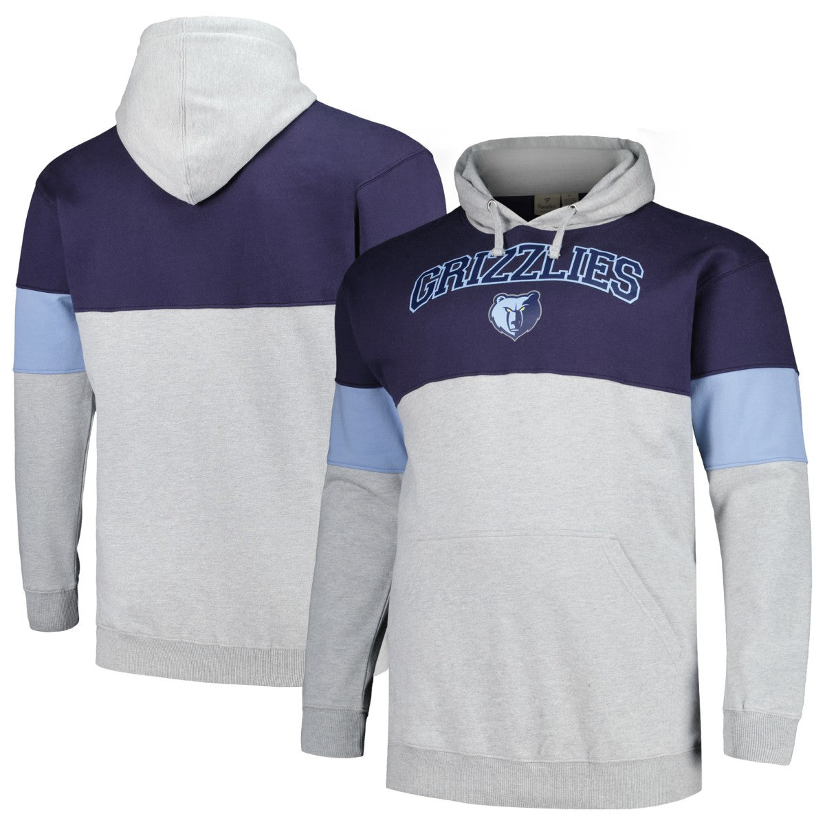 Fanatics Memphis Grizzlies Big & Tall Pullover Hoodie Navy/Light Blue