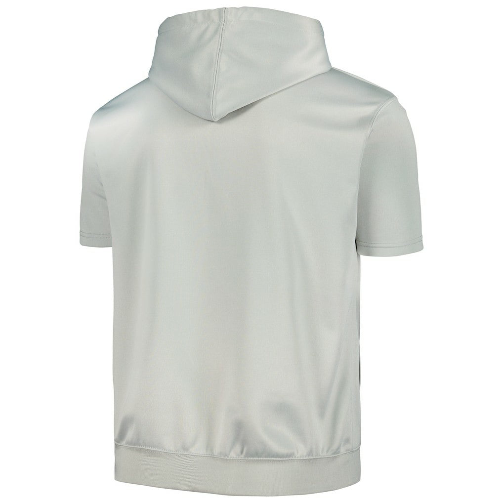 Fanatics Brooklyn Nets Short Sleeve Pullover Hoodie Silver/White