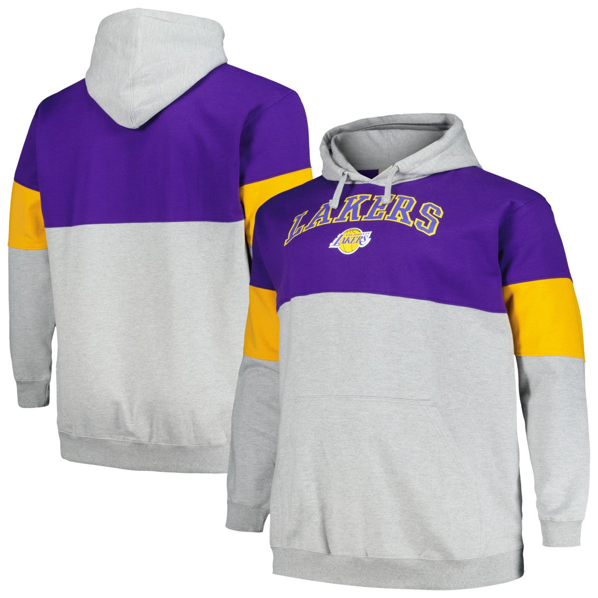 Fanatics Los Angeles Lakers Big & Tall Pullover Hoodie Purple/Gold