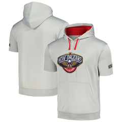 Fanatics New Orleans Pelicans Short Sleeve Pullover Hoodie Silver/Red