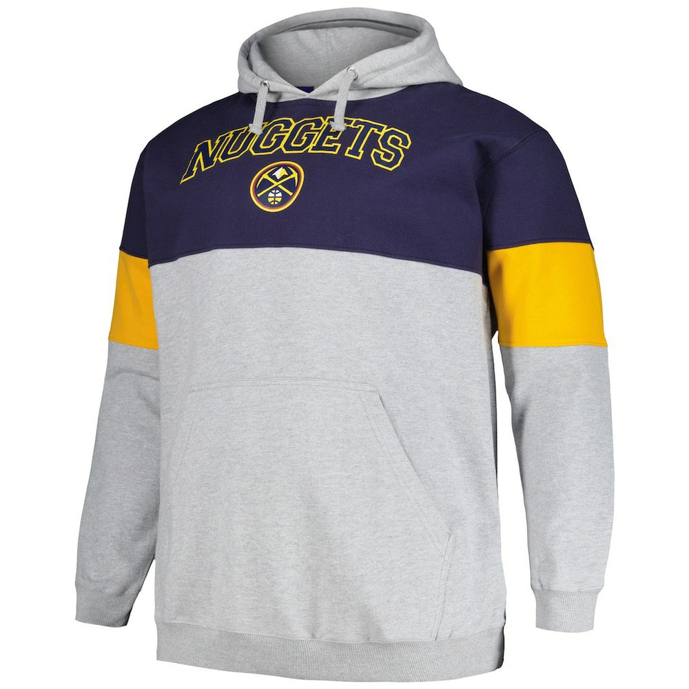 Fanatics Denver Nuggets Big & Tall Pullover Hoodie Navy/Gold