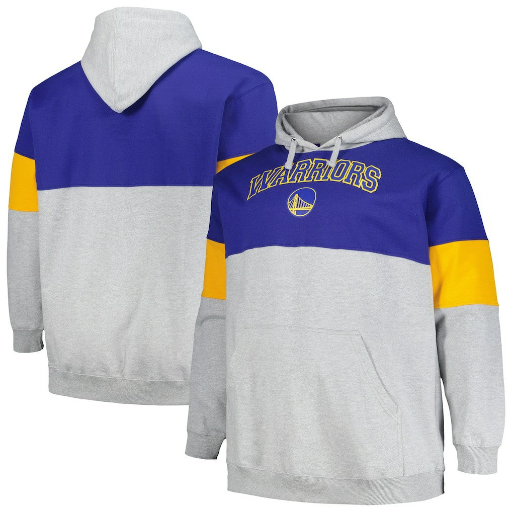 Fanatics Golden State Warriors Big & Tall Pullover Hoodie Royal/Gold