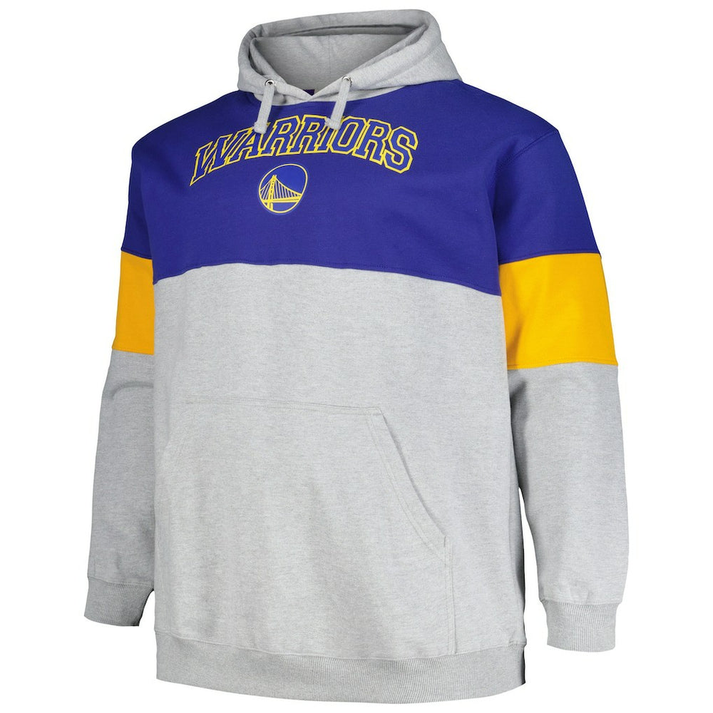 Fanatics Golden State Warriors Big & Tall Pullover Hoodie Royal/Gold