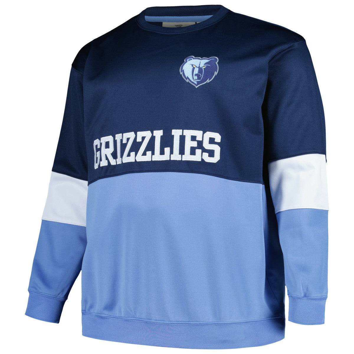 Fanatics Memphis Grizzlies Big & Tall Split Pullover Sweatshirt Navy/Light Blue
