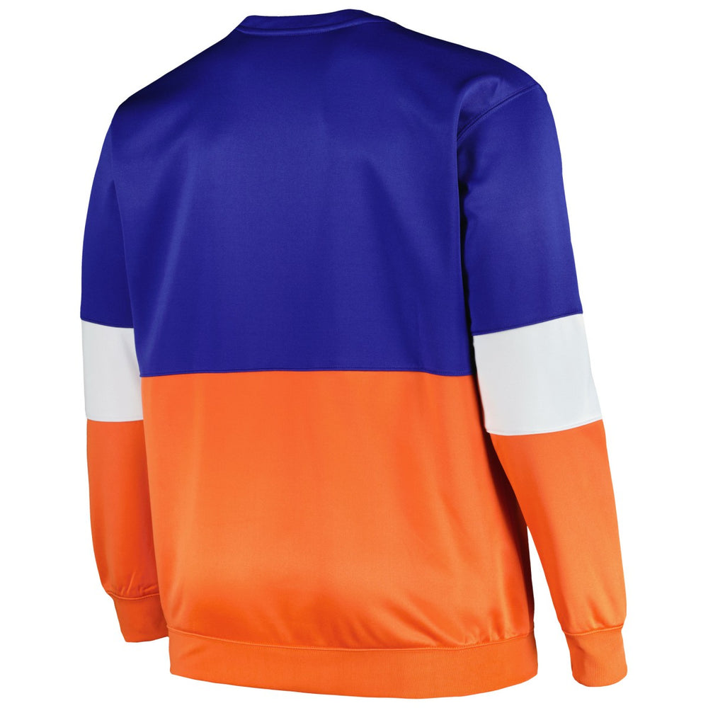 Fanatics New York Knicks Big & Tall Split Pullover Sweatshirt Blue/Orange