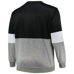 Fanatics Brooklyn Nets Big & Tall Split Pullover Sweatshirt Black/Heather Gray
