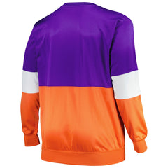 Fanatics Phoenix Suns Big & Tall Split Pullover Sweatshirt Purple/Orange