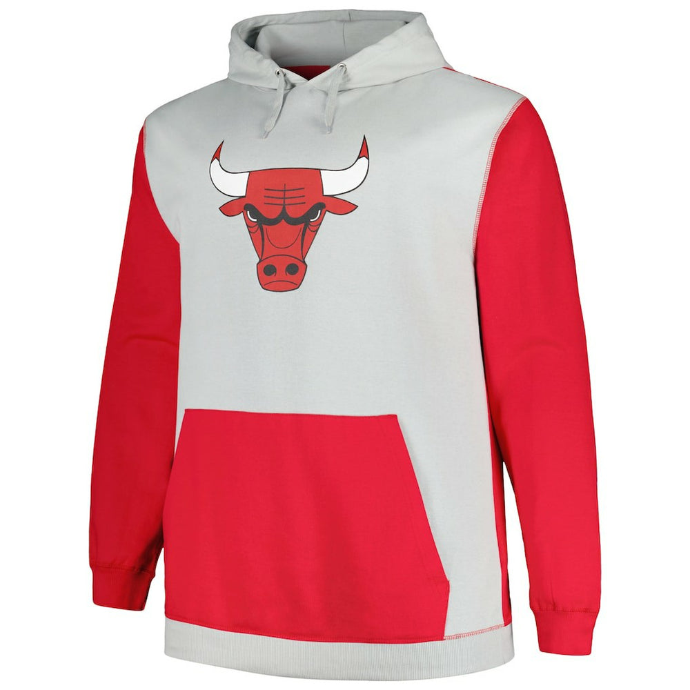 Fanatics Chicago Bulls Big & Tall Primary Arctic Pullover Hoodie Red/Silver