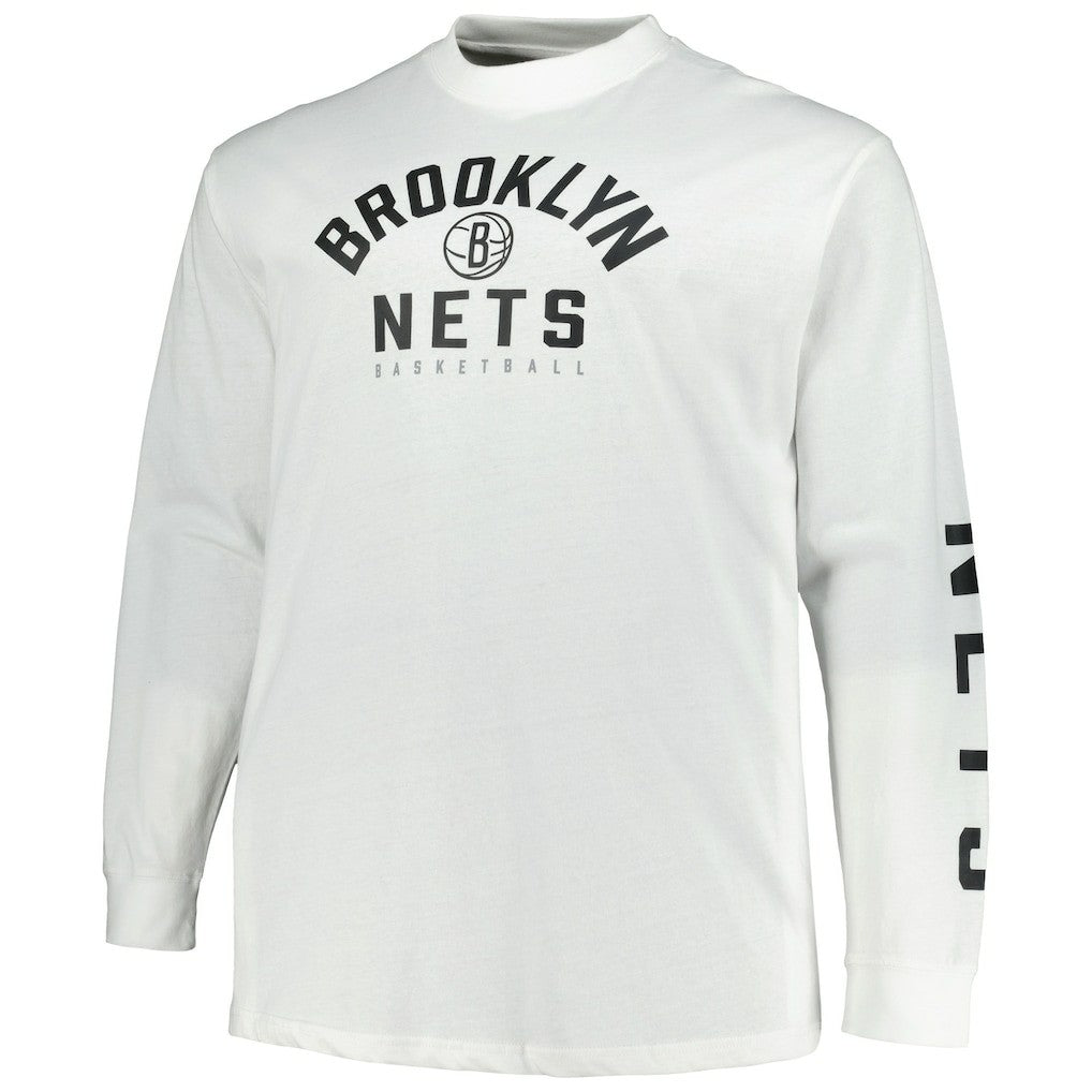 Fanatics Brooklyn Nets Big & Tall Short Sleeve & Long Sleeve T-Shirt Set Black/White