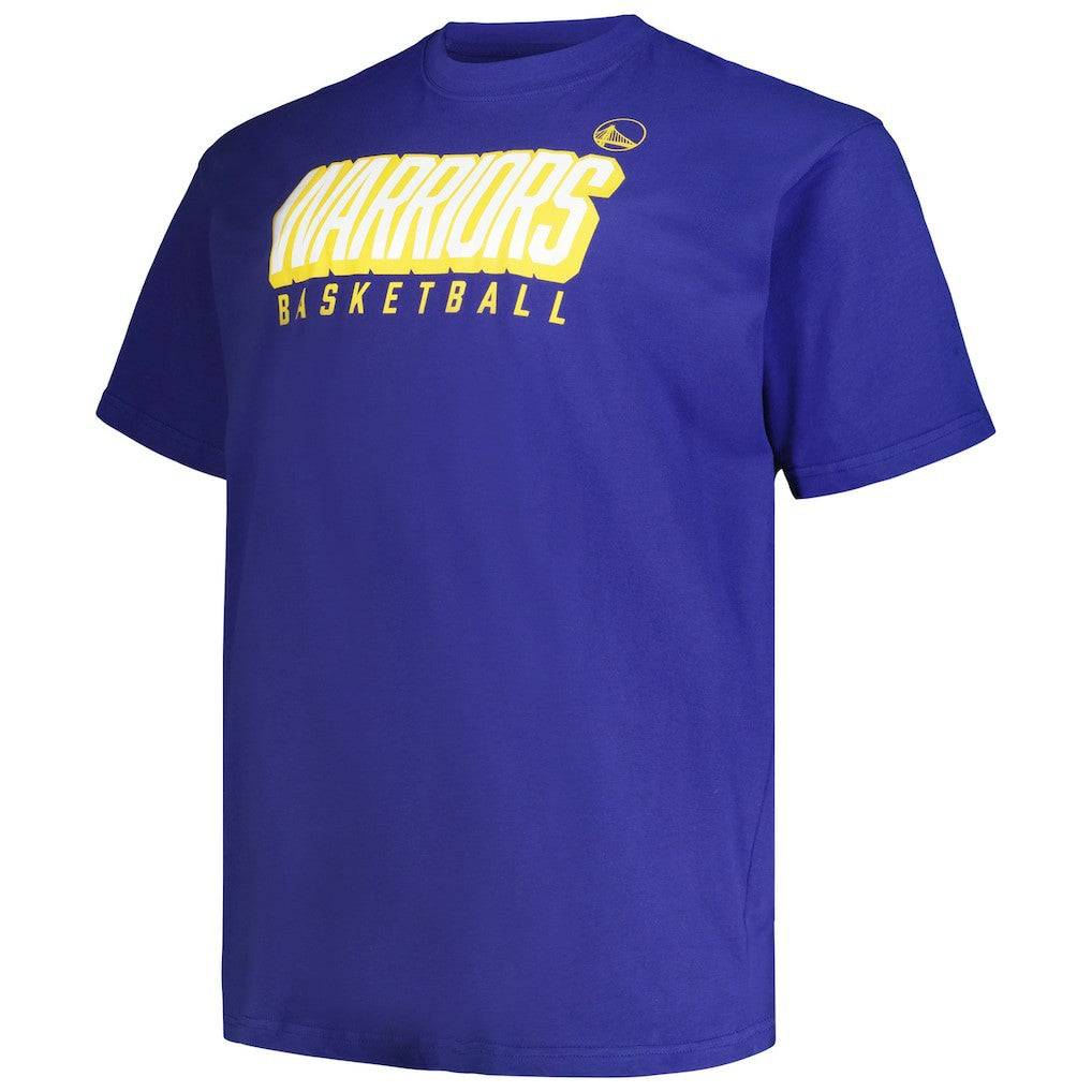 Fanatics Golden State Warriors Big & Tall Short Sleeve & Long Sleeve T-Shirt Set Royal/Gold