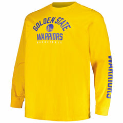 Fanatics Golden State Warriors Big & Tall Short Sleeve & Long Sleeve T-Shirt Set Royal/Gold