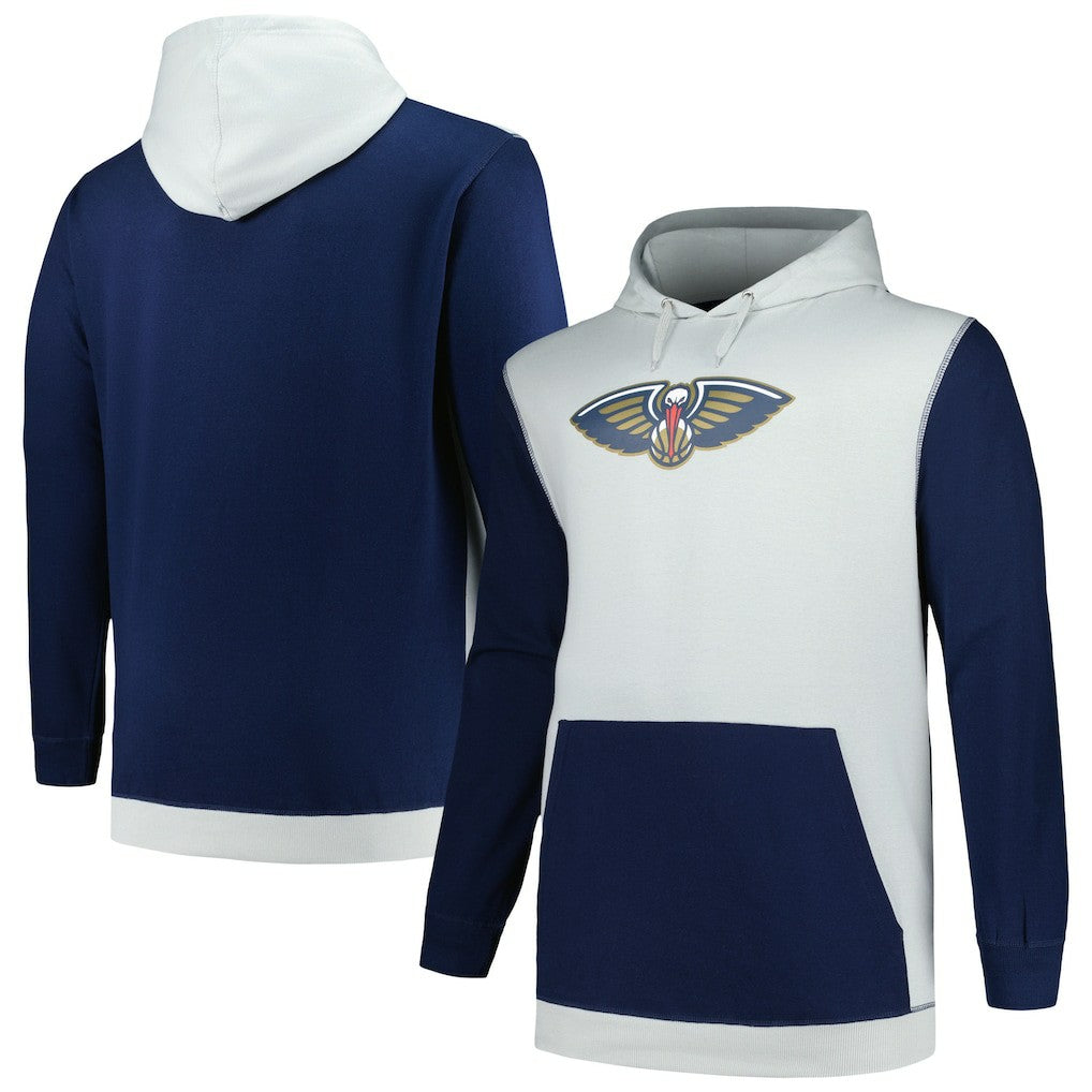 Fanatics New Orleans Pelicans Big & Tall Primary Arctic Pullover Hoodie Navy/Silver