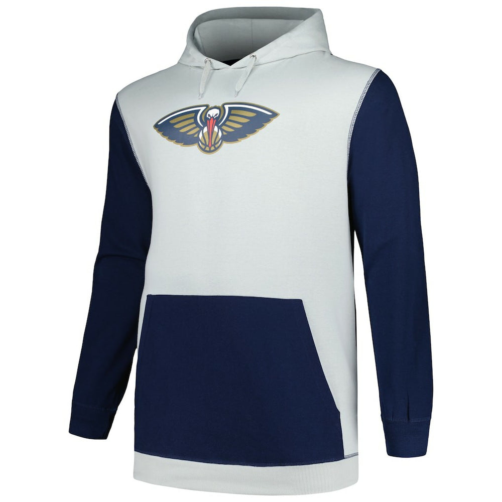 Fanatics New Orleans Pelicans Big & Tall Primary Arctic Pullover Hoodie Navy/Silver