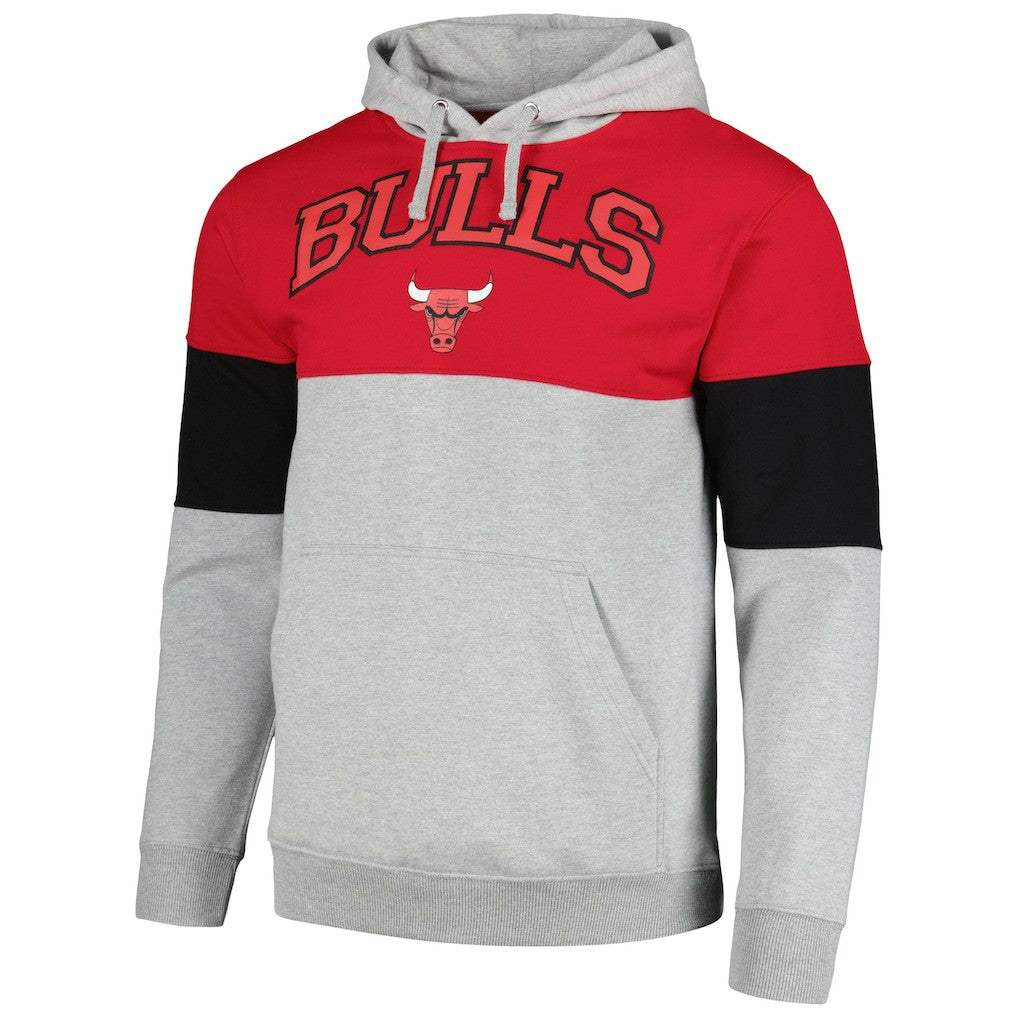 Fanatics Chicago Bulls Contrast Pieced Pullover Hoodie Red