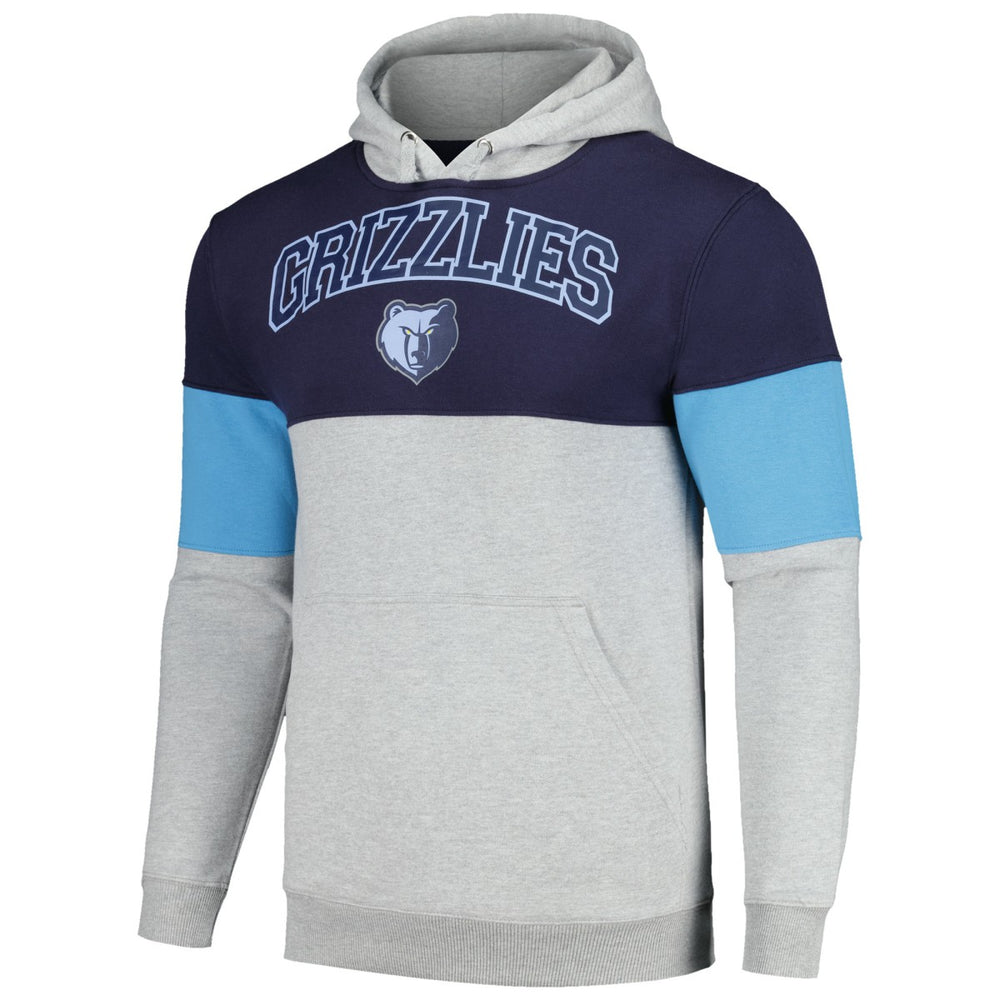 Fanatics Memphis Grizzlies Contrast Pieced Pullover Hoodie Navy